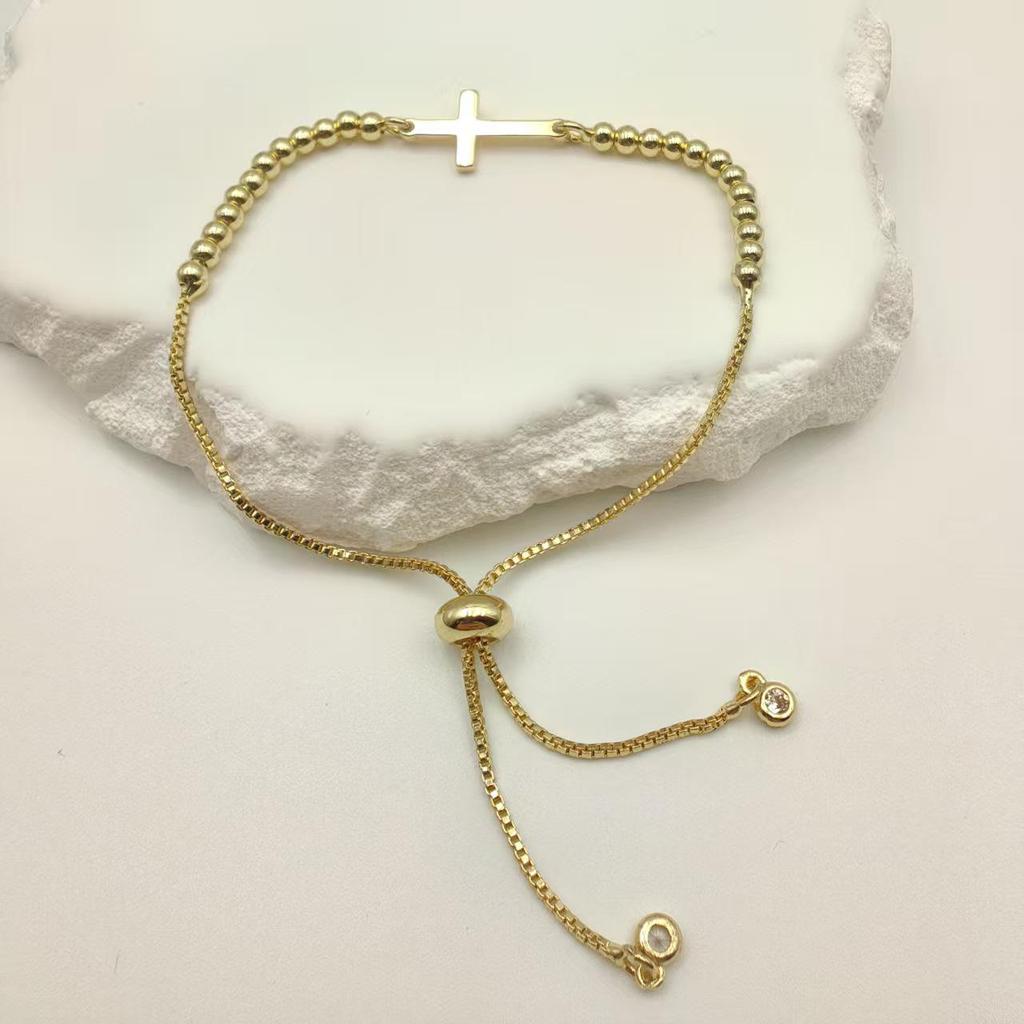 Stylish Beaded Cross Bracelet: Unique Niche Design, Versatile Gift