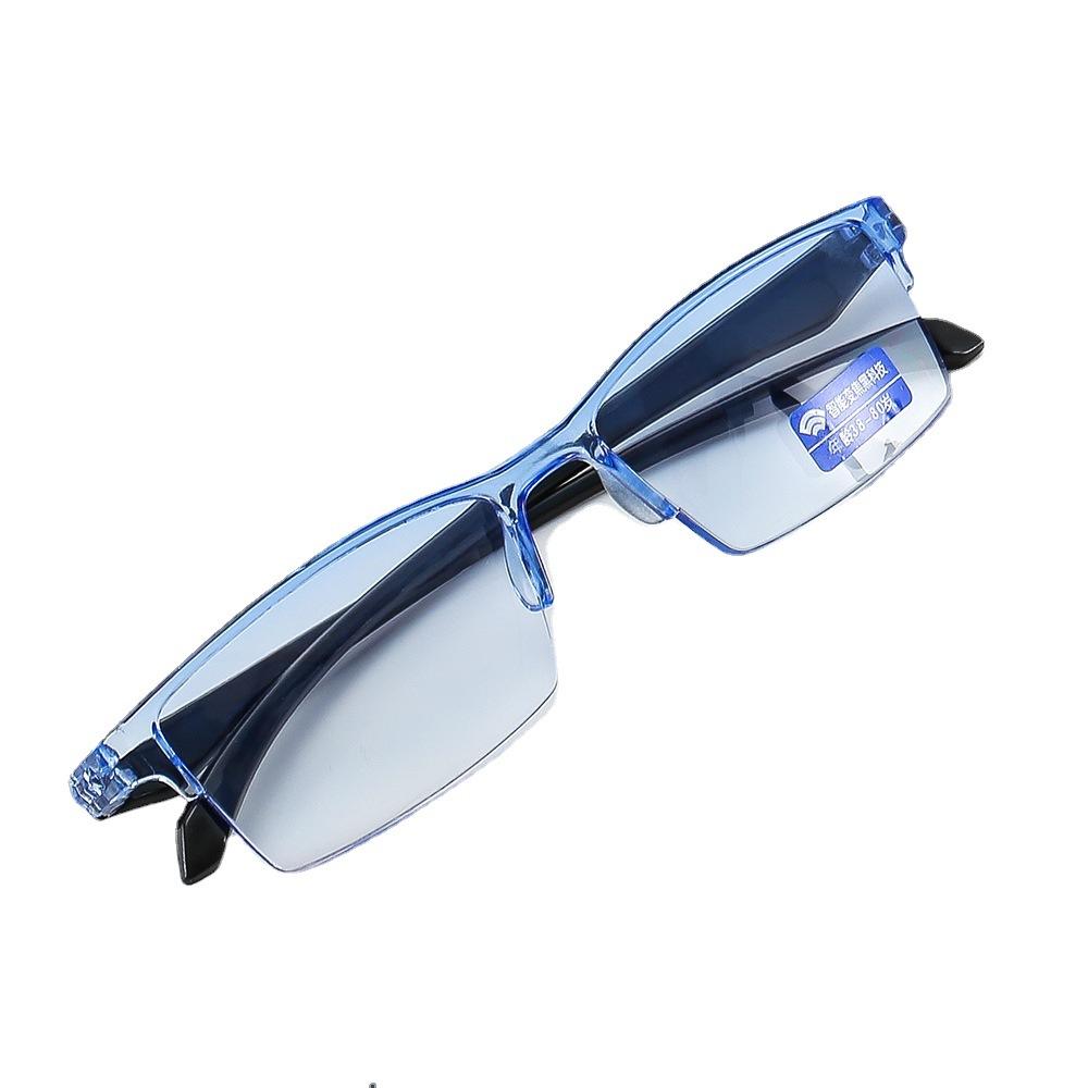 Presbyopia Eyeglasses Rimless Smart Zoom Frameless Reading Glasses Smart Technology Blue Light Blocking Reading Glasses