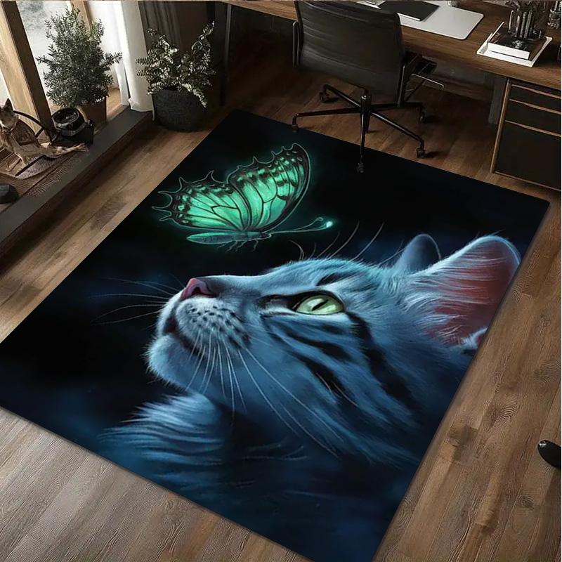 Katze Tier Teppich Haus Teppich Büro Dekorativer Teppich Für Wohnzimmer Schlafzimmer Fußmatte Boden Teppich Computer Stuhl Bereichsteppich
