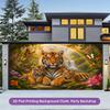 1Pcs Tigers with Friends in Decoration Background Winter Backdrop Decorations For Photo Studio Photo Booth Christams Party