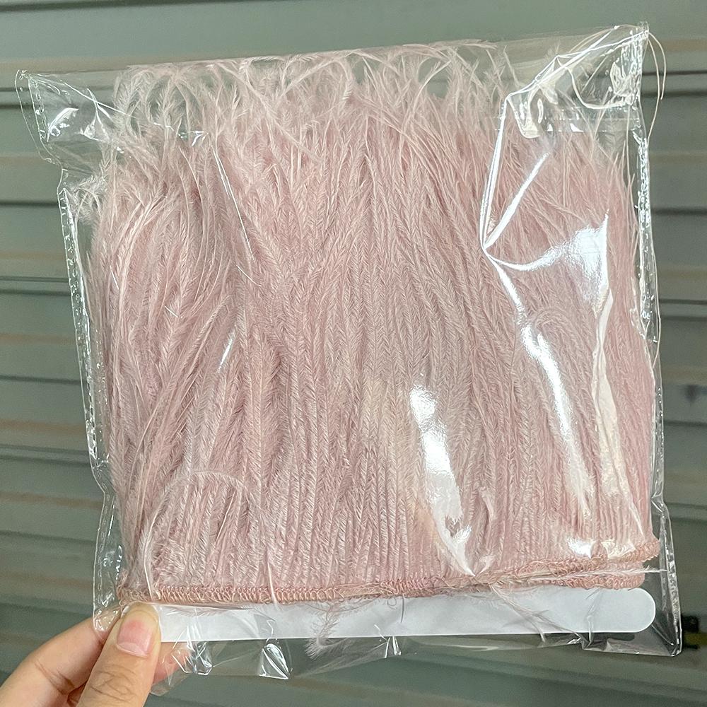 Feather1Meter High Quality Ostrich Feather Trim 10-15/15-18/18-22cm Plumes Fringe Ribbon for Home Party Dress Sewing Wedding Decoration