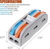 10PCS SPL2/3 Connector Wiring Terminal Quick PCT Lamp Wire Connector Parallel Wire Junction Box 2 In Multiple Out Splitter
