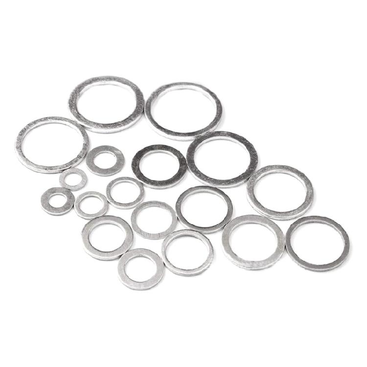 540Pcs 18 Size Automotive Drain Plug Gaskets Oil Crushed Washers Aluminum Flat