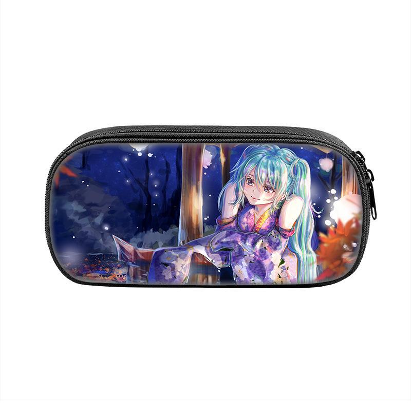 Hatsune Miku Pencil Case Miku Anime Surrounding Male And Female Students Large Capacity Stationery Case Pencil Case Bag
