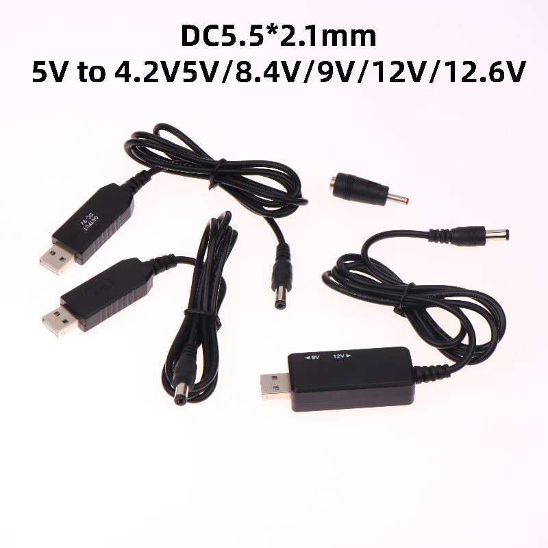 1 Set Dc 5V To 12V Usb Cable Boost Converter Step-Up Cord For Wifi Router Modem Fan 5.5*2.1Mm Wifi To Powerbank Cable Connector
