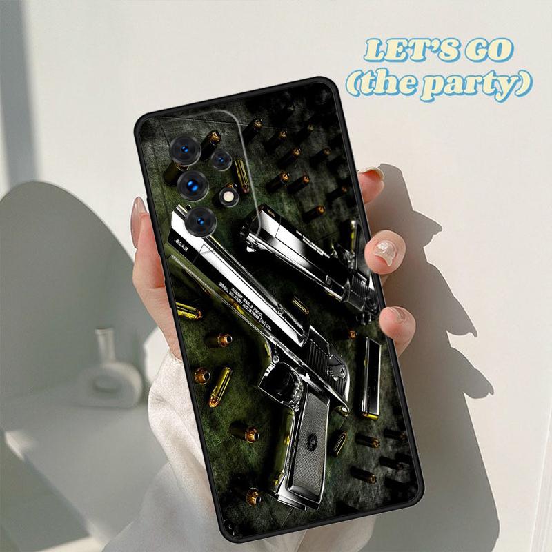Pistol Gun phone case For Samsung Galaxy A42 A31 A40 A51 A71 A32 A80 A91 A52 A72 A73 A20e A21S A50 A70 A11 A12 Cover