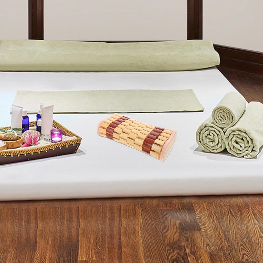 OATIPHO Steam Room Pillow, Bamboo, Breathable, Neck Rest, Anti-Sweat Pillow, Hollow Design, Bed Pillow for Seniors