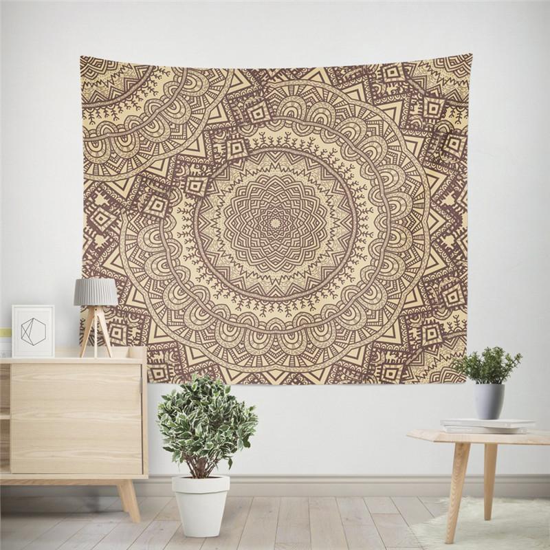 Mandala Poliester 180*230cm Kwadratowy Gobelin Wiszący na Ścianę Dywan Koc Mata do Jogi do Dekoracji Domu Sypialni