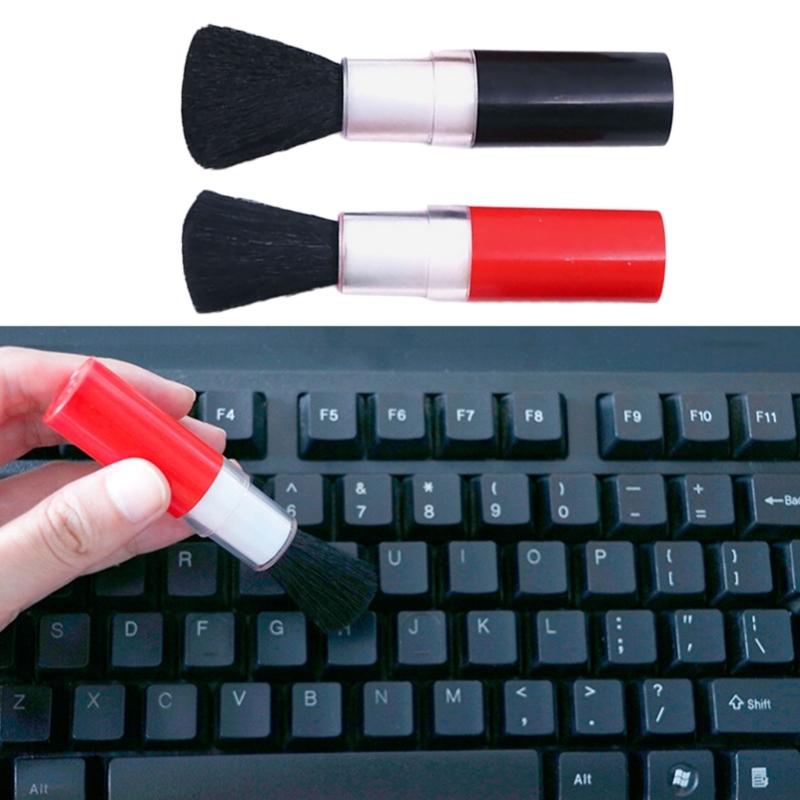 2Pack Rotating Keyboard Cleaner Brush Professional Camera Lens Cleaning Tool ABS Material Portable Office Gadget