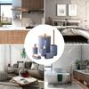 6Pcs Bathroom Accessories Soap Dispenser Box Toilet Brush Lotion Bottle Trash Can Plastic Bathroom Storage Set Toothbrush Cup