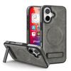 KEYSION Luxuxy PU Leather Magnetic Case for MagSafe for iPhone 16 Plus 15 Kickstand Shockproof Phone Cover for iPhone 15 16 Plus