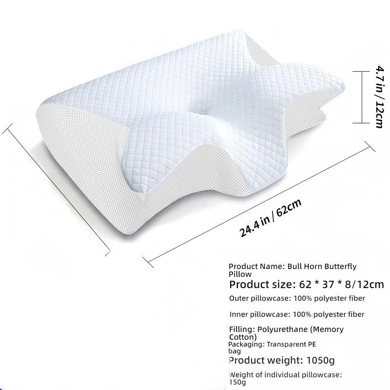 Ergonomic Butterfly Cervical Pillow, Slow Rebound Memory Foam Neck Pillow, Breathable Orthopedic Sleeping Pillow for Daily Rest