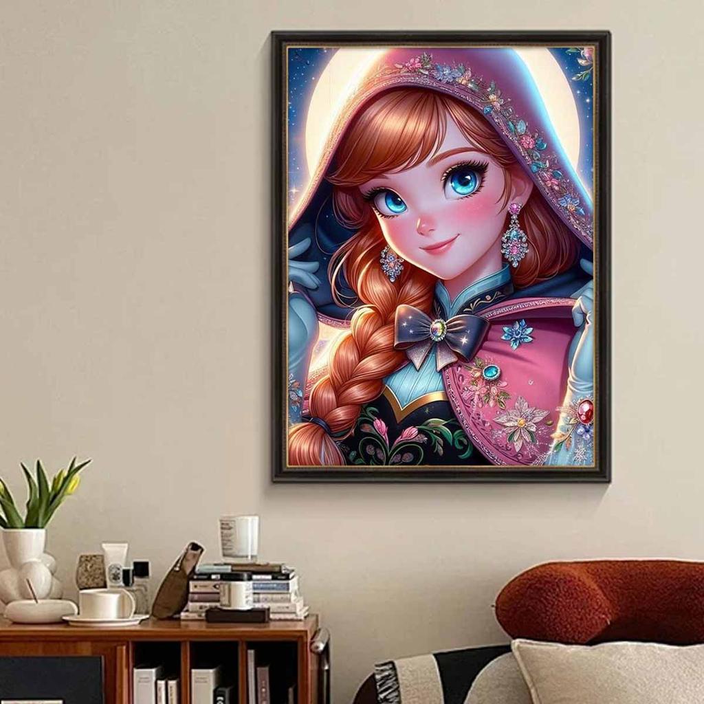 5D Diy Diamond Painting Lovely Princess Anna Full Drill Rhinestones Mosaic Embroidery Handmade Products Home Decor Gift