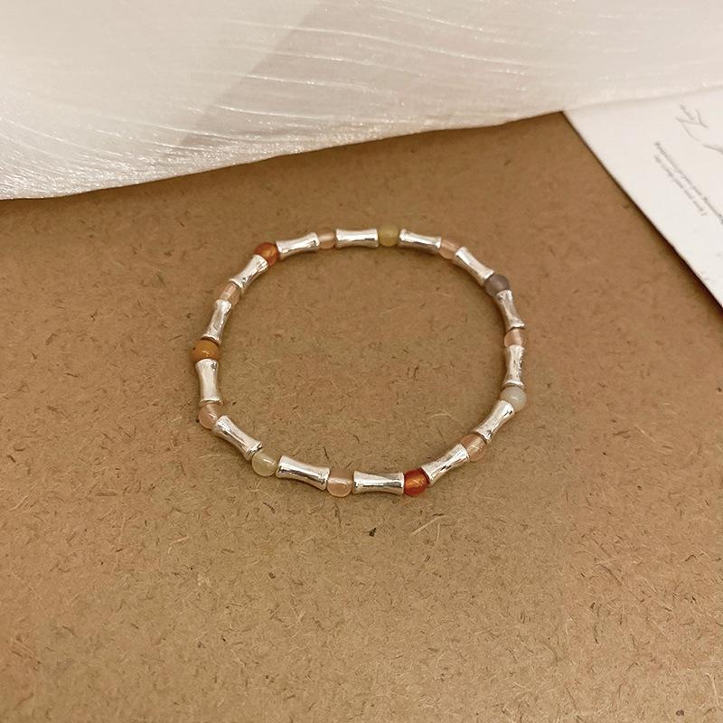 Gravel Simple Flower Crystal Square Bracelet Korean High-end Bracelet Niche Versatile Jewelry Women