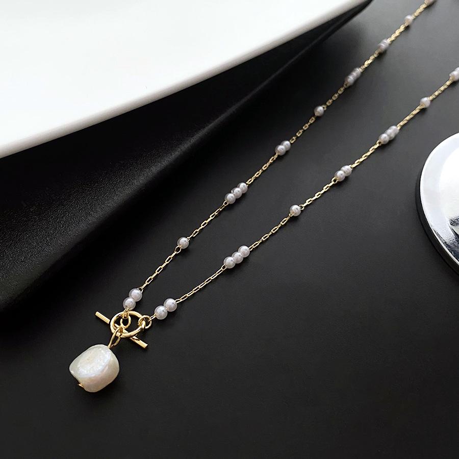 

2022 Новая Роскошная Золотая Цепочка на Ключицу: Простое ожерелье-чокер из пресноводного жемчуга