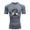 Angel Warrior  Men's Sports T-shirt Training Fitness Compression Shirt Rashgard Tops Quick Dry Short Sleeve T-Shirt