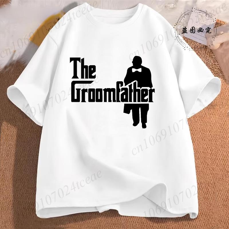 Fashion Team Groom TShirt Groomfatherbridefather Fashion Short Sleeve Tee Clothing Wedding Party Tops Tees Casual Streetwear
