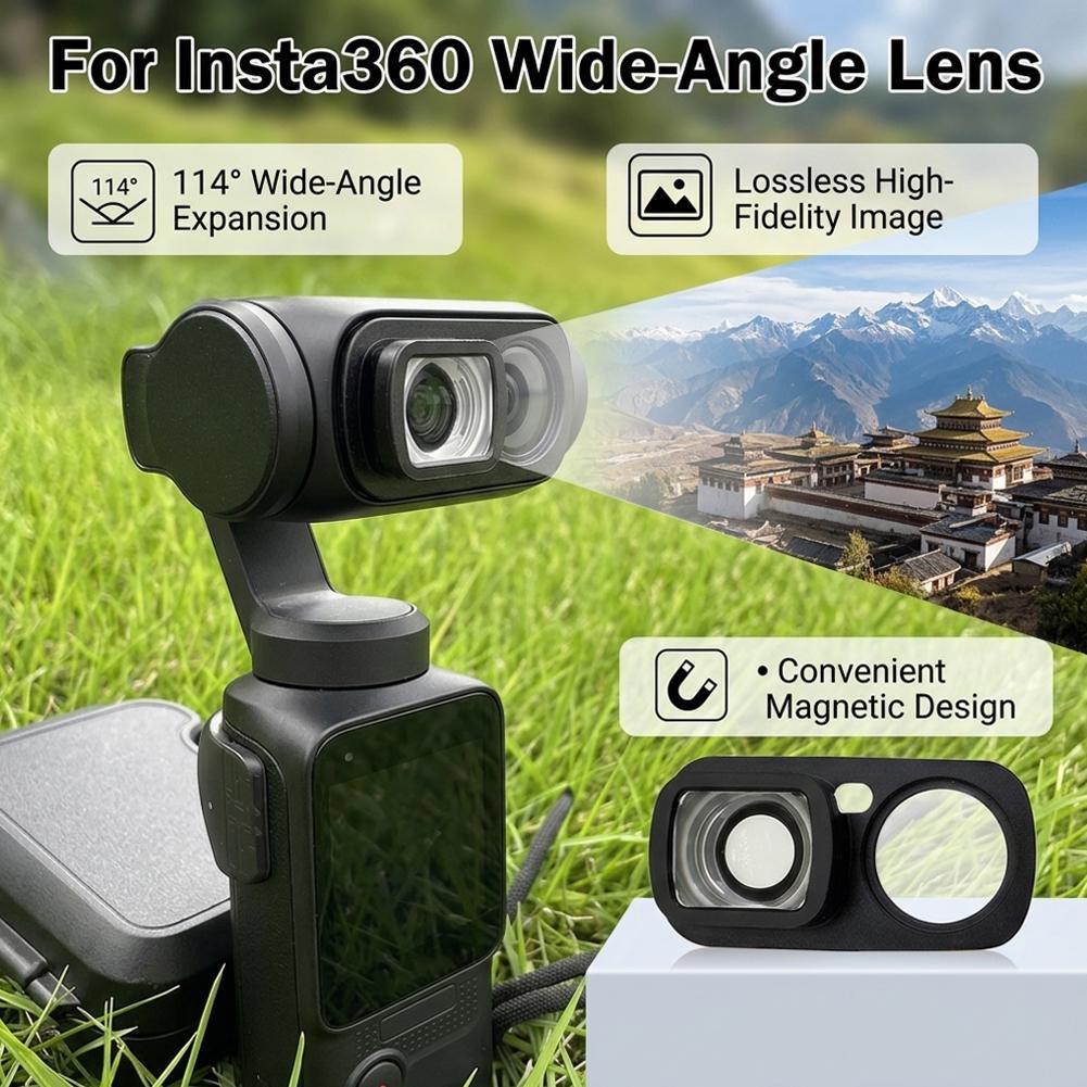114° Wide Angle Lens for insta360 luna Ultra Magnetic Wide Angle Camera Lens HD Expansion Lens Camera Accessories