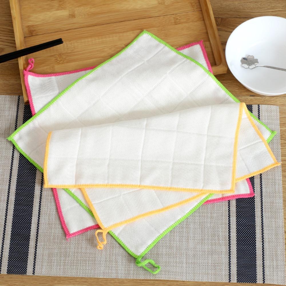 Household Cleaning Supplies Bamboo Fiber Dish Towel Easy To Clean Cleaning Cloth New Rag
