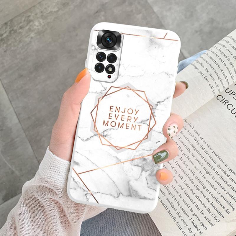 Marble Pattern Phone Case For Redmi Note 11 Pro Protective Cover Case Pink Silicon Soft Funda For Xiaomi Redmi 13C Note 13 4G