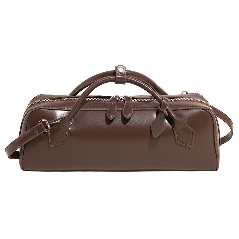 Single Shape Sausage Shoulder Crossbody Bag Solid Color Handbag Fashion Women