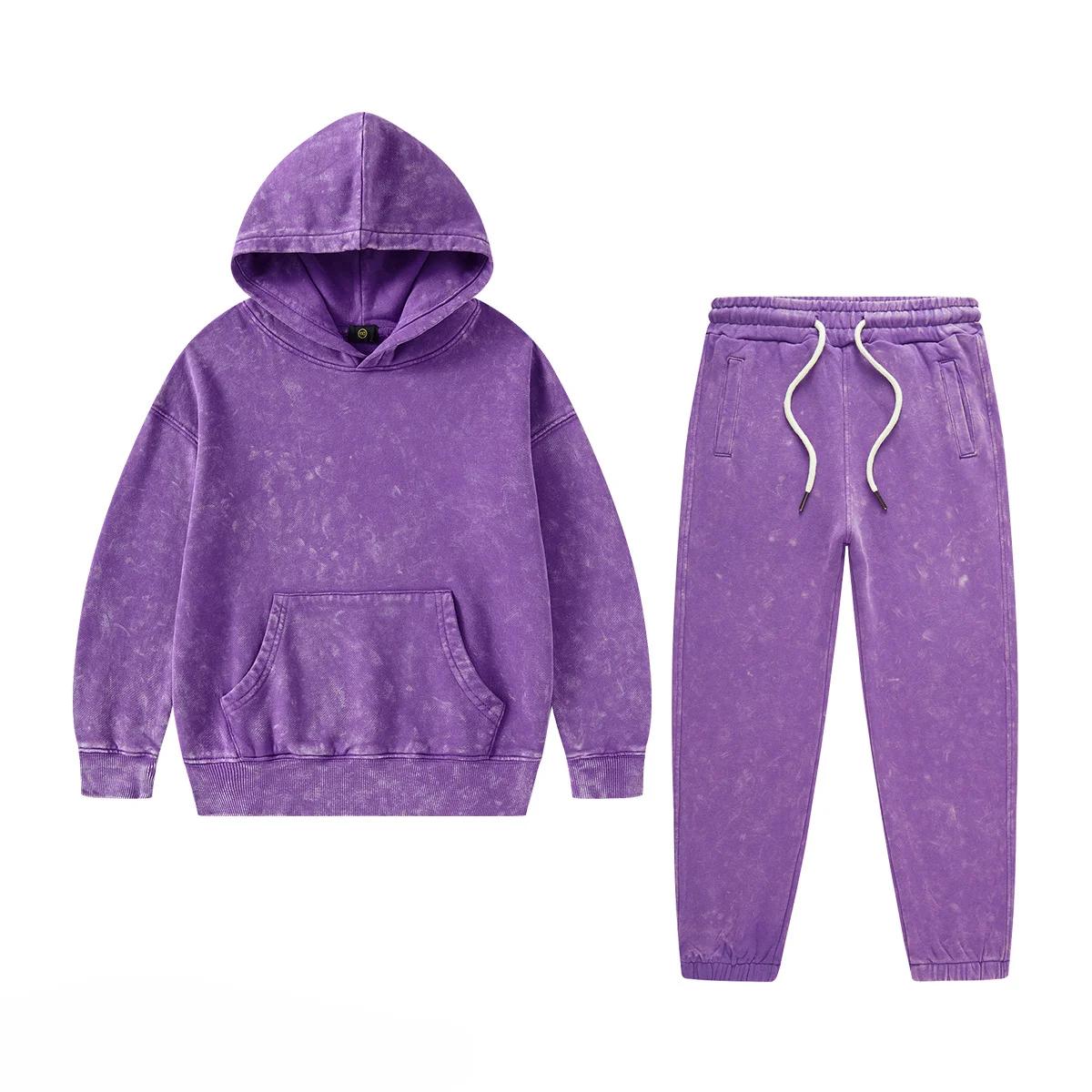 

Подростковый детский спортивный костюм осень 2024 махровый хлопок мальчики девочки комплект одежды пуловеры толстовка с капюшоном спортивные штаны из двух предметов уличная одежда 10 12 лет 150cm