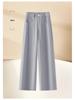 Women's Loose Autumn Winter Straight Leg Red Casual Pants - Slimming Wide-Leg Banana Shaped Sweatpants