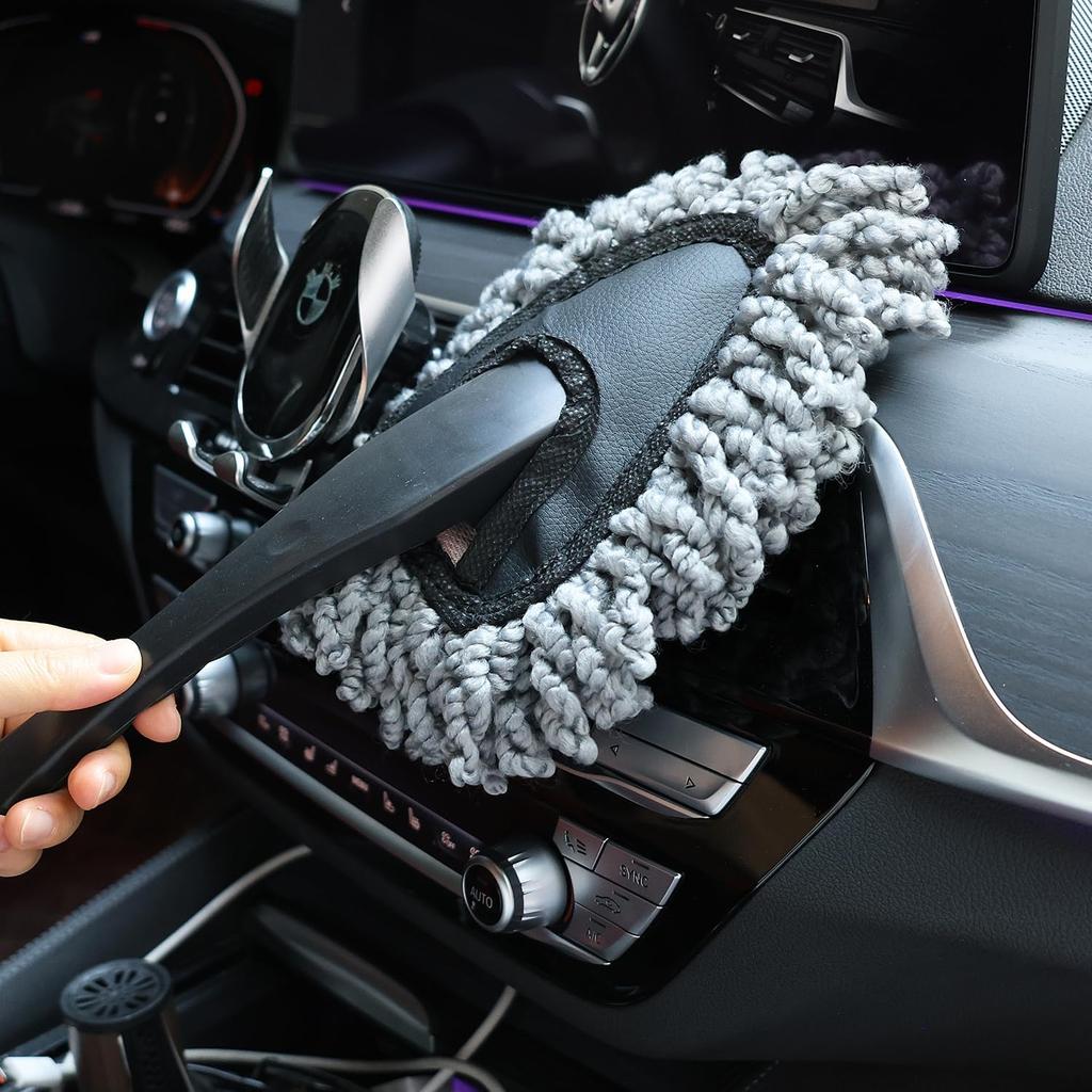 2 Pcs Super Soft Microfiber Duster Brush Car Dash Cleaner Cleaning Brush Dusting Tool Cleaning Tools for Car Cleaning