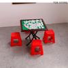 1 Set Mahjong Table And Chair Kit Home Model Doll House Furniture Accessories 1/12 Dollhouse Miniature Decor Toy