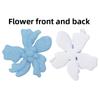 5pcs Silk Lily Artificial Flowers 3D Embroidered Denim Simulated Lily Flower Brooch Fake Flower DIY Handmade Accessories