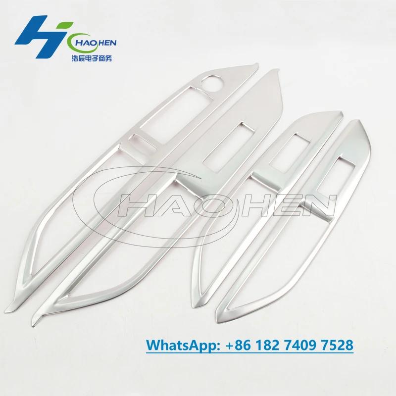 For Peugeot 3008 GT 2017-2025 Accessories Stainless Silver Car Window Switch Cover Window Control Panel Trim Car Styling LHD