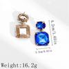 Colorful Rhinestone Geometric Alloy Earrings - Women’s Trendy Party Jewelry