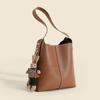 Womens Genuine Leather Bucket Bag Large Capacity Tote Crossbody Shoulder Daily Commute