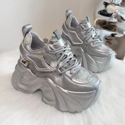 Small Man Heightens Platform Dad Shoes Women's New Autumn Mesh Breathable Sports Casual Shoes Sneakers