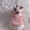 Faux Rabbit Fur Winter Warm Dog Cat Fleece Clothes Warm Breathable Cat Clothing Thickened Wear Resistant Pet Vest Cat