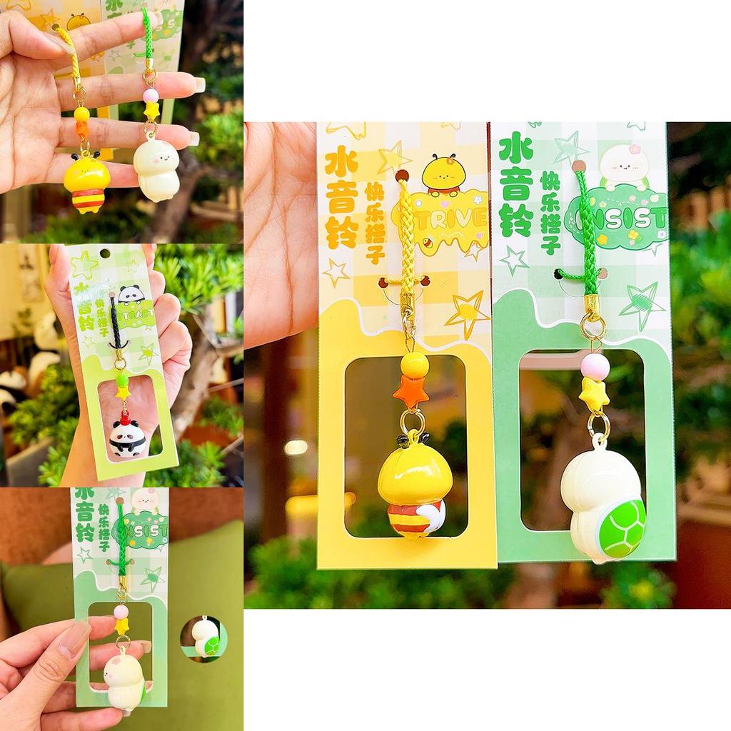 Cartoon Animal Water Sound Bell Pendant For Bags And Mobile Phone Decoration