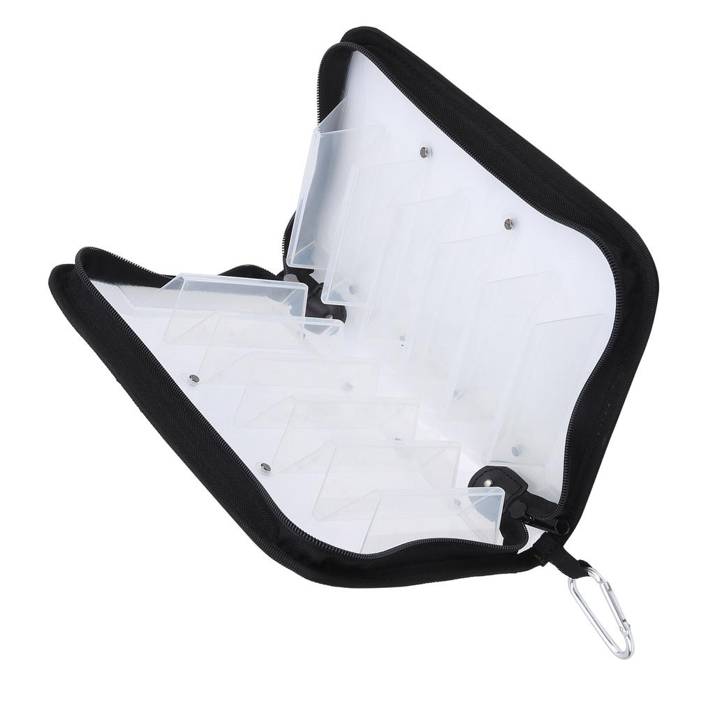 Fishing Bait Lure Bag Transparent Portable Waterproof 12 Compartments Wood Shrimp Storage Bag