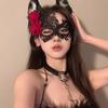 Schwarze Blume Maske Maskenball Verkleidung Requisiten Party Halbgesichtsmaske Augenmaske Make-up Nachtmaske
