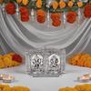 ®–Plated Laxmi Ganesh Idol- Gift for Diwali, Housewarming,Wedding- Home & Pooja Room Décor Silver
