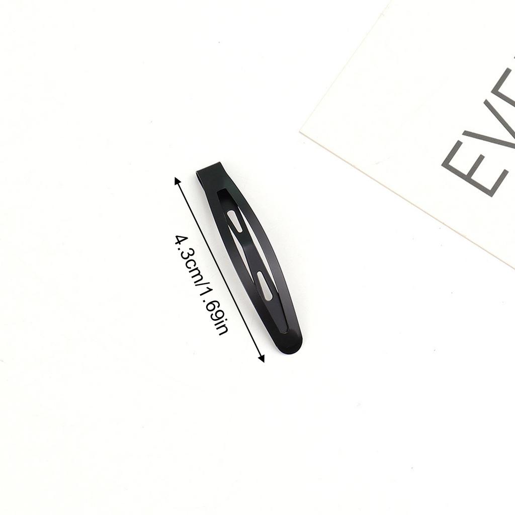1pcs Solid Black Color Hair Clips Snap Hair Clips Non Slip Hairpins for Women Girls Hair Claw Clips Hair Barrettes