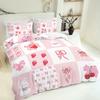 3pcs Pink Bow Pattern Bedding Set, 1*duvet Cover+2*pillowcase, Suitable for Girls and Women Bedroom, Birthday Gift