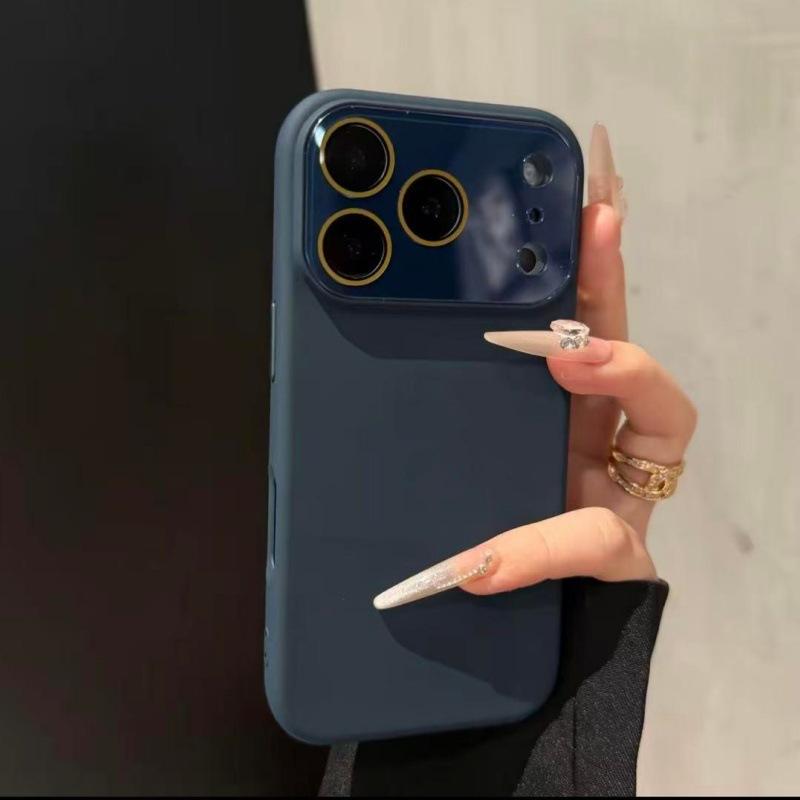 Applicable to iPhone17 liquid silicone mobile phone case Apple 16promax anti-drop full bag with lens film protective case
