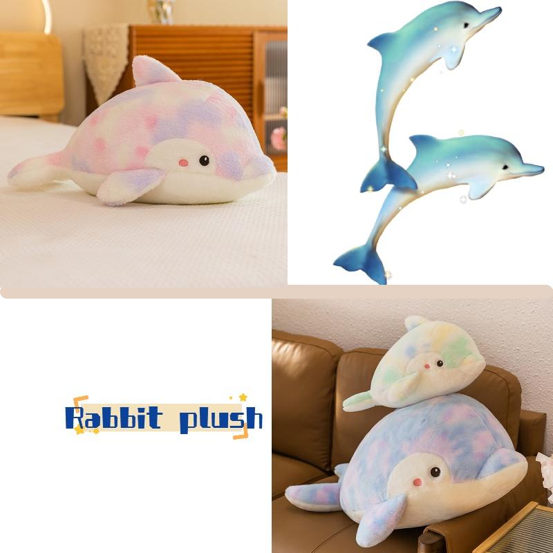 Camouflage Dolphin Plush Toy Stuffed Animal Pillow Gift For Kids, 80cm