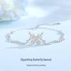Tichia S925 Sterling Silver Butterfly Dance Bracelet - Versatile High-End Luxury Jewelry for Women