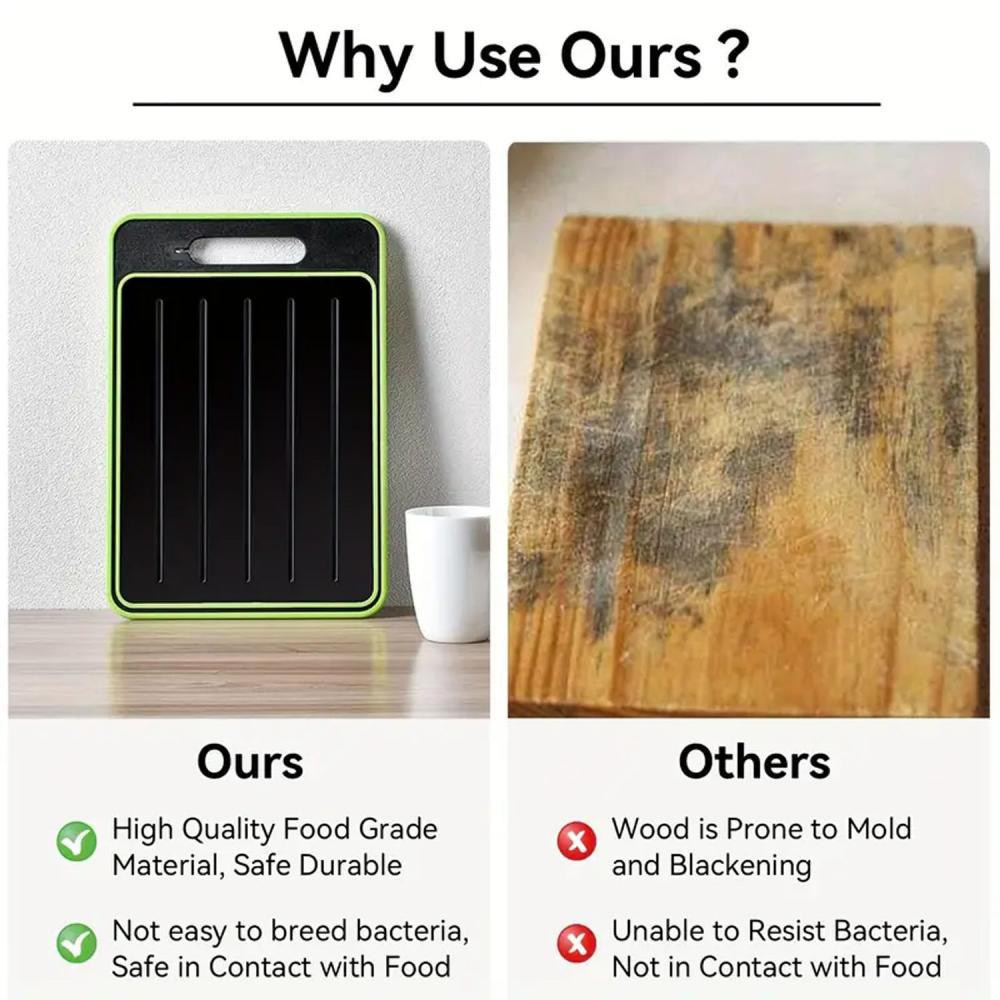 Multifunctional Cutting Board With Knife Sharpener Garlic Grater Double-Sided Non-Slip Chopping Board Defrosting Plate Alloy Aluminum Kitchen