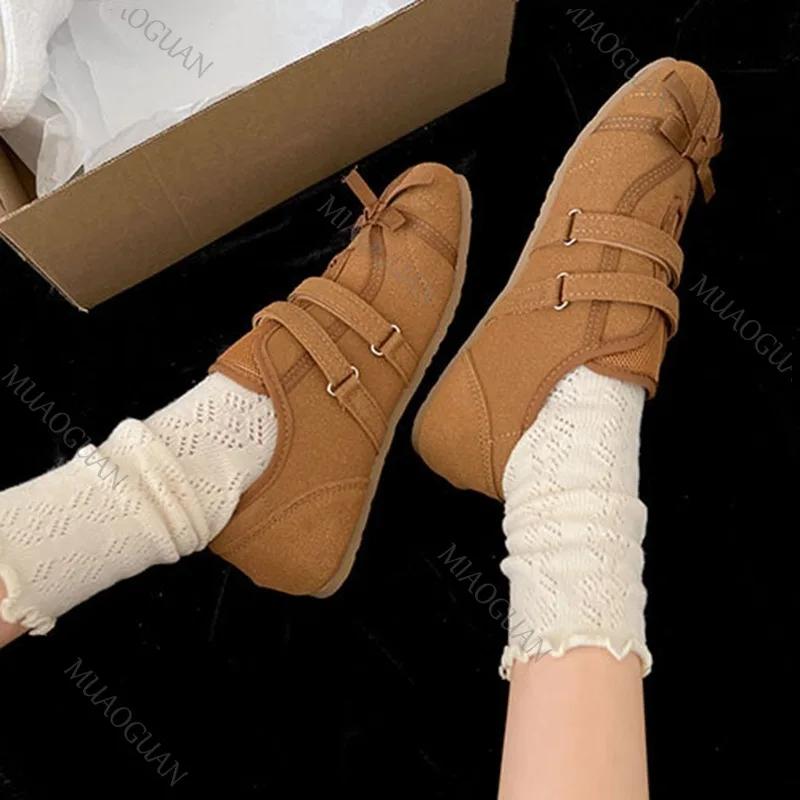 Fashion Shoes for Woman Flats Soft Sole Bow-Knot New Dress Spring Summer Ballerinas Women's Shoes Retro Butterfly Leisure Mary Jane Shoe