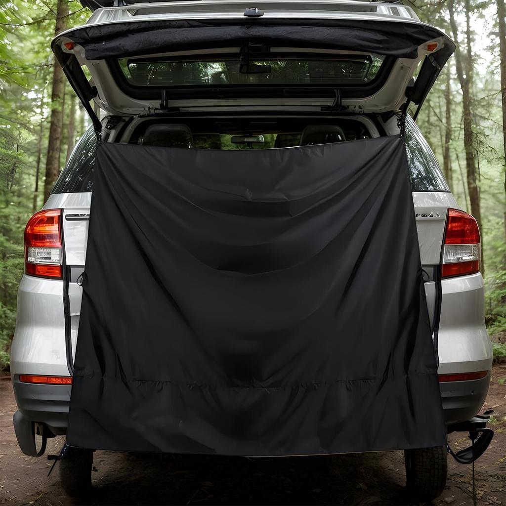 RV Rear Door Shower Curtains Privacy Divider Curtains Adjustable Sunshade Light Blocking Protection with Magnetic Hooks for RV