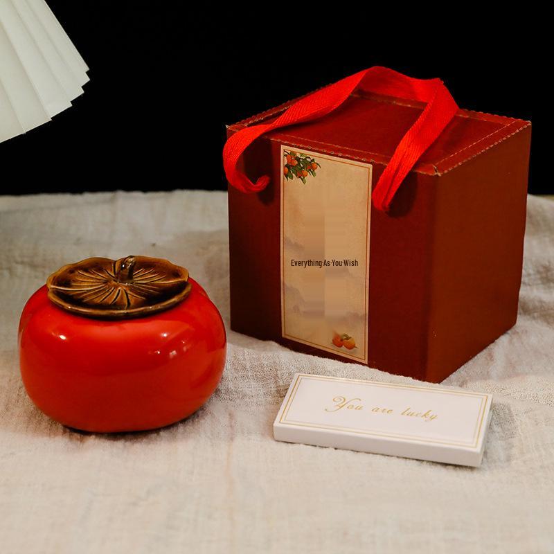 Persimmon Scented Candle Gift Box: Perfect for Teacher's Day, Birthdays, and Weddings