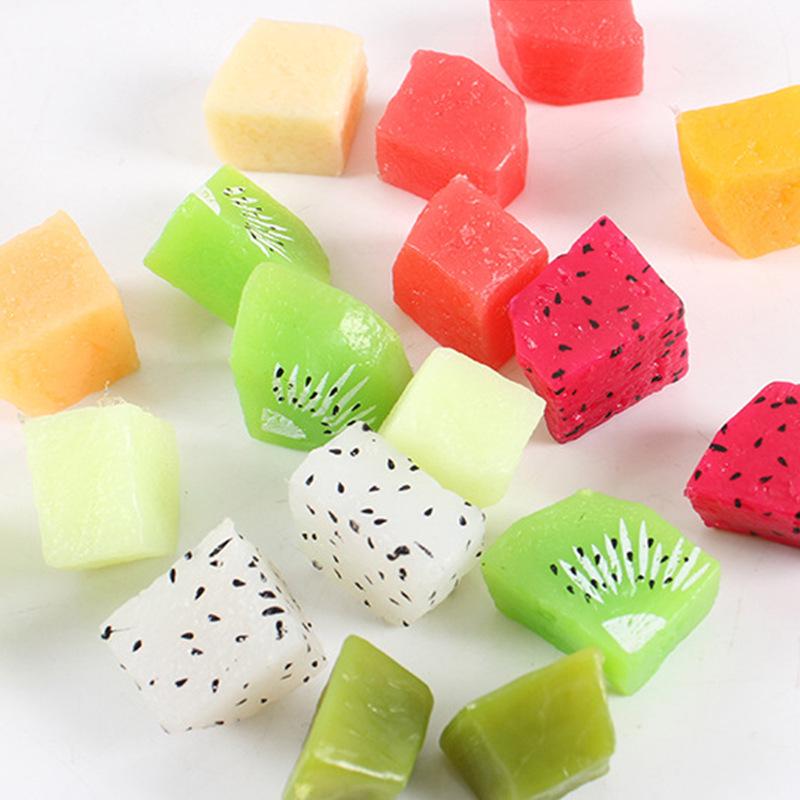 DIY Fruit Pie Materials: Kiwi & Dragon Fruit Play Food Pieces - Handmade Model Ornaments & Props
