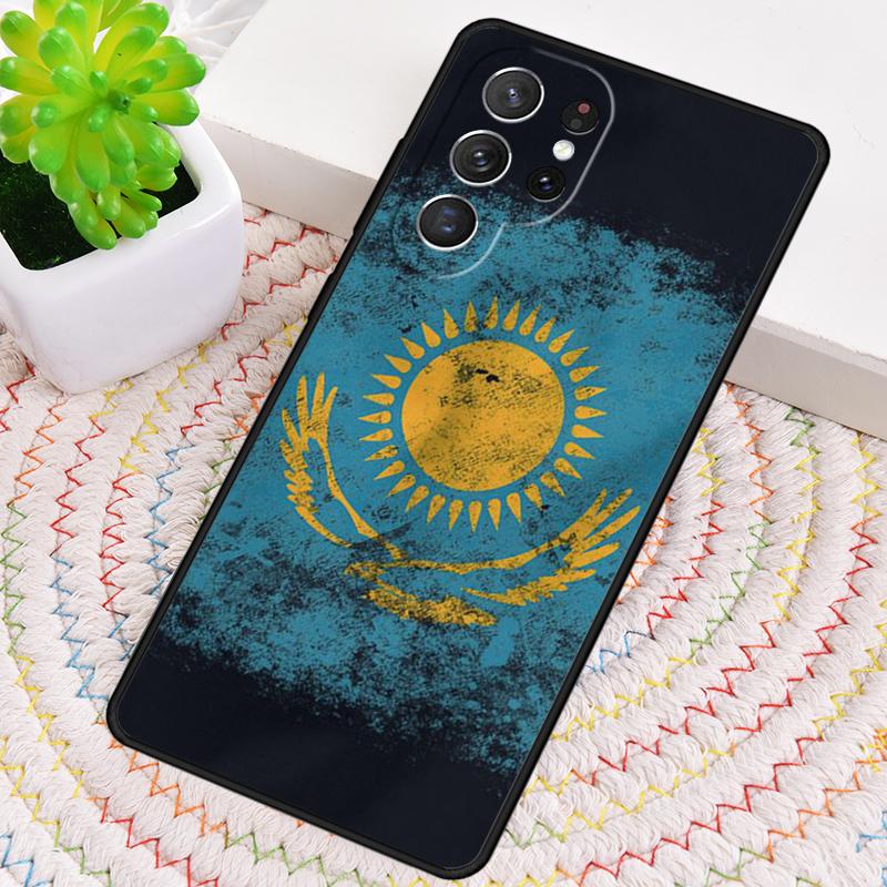 Kazakhstan Flag Soft Silicone Phone Case For Samsung Galaxy Note 10 Pro S26 S25 S24 S23 S22 S21 Plus S25Ultra Capa Cover